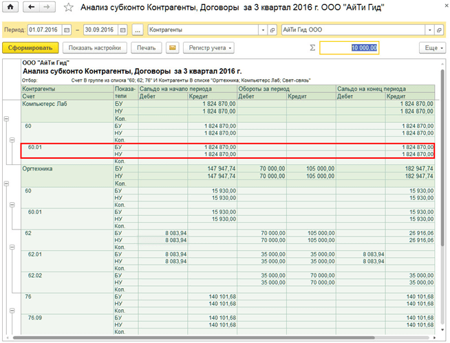 Как посмотреть дебиторскую задолженность в 1с