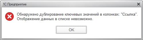 Что значит обнаружено дублирование ключевых значений в колонке ссылка