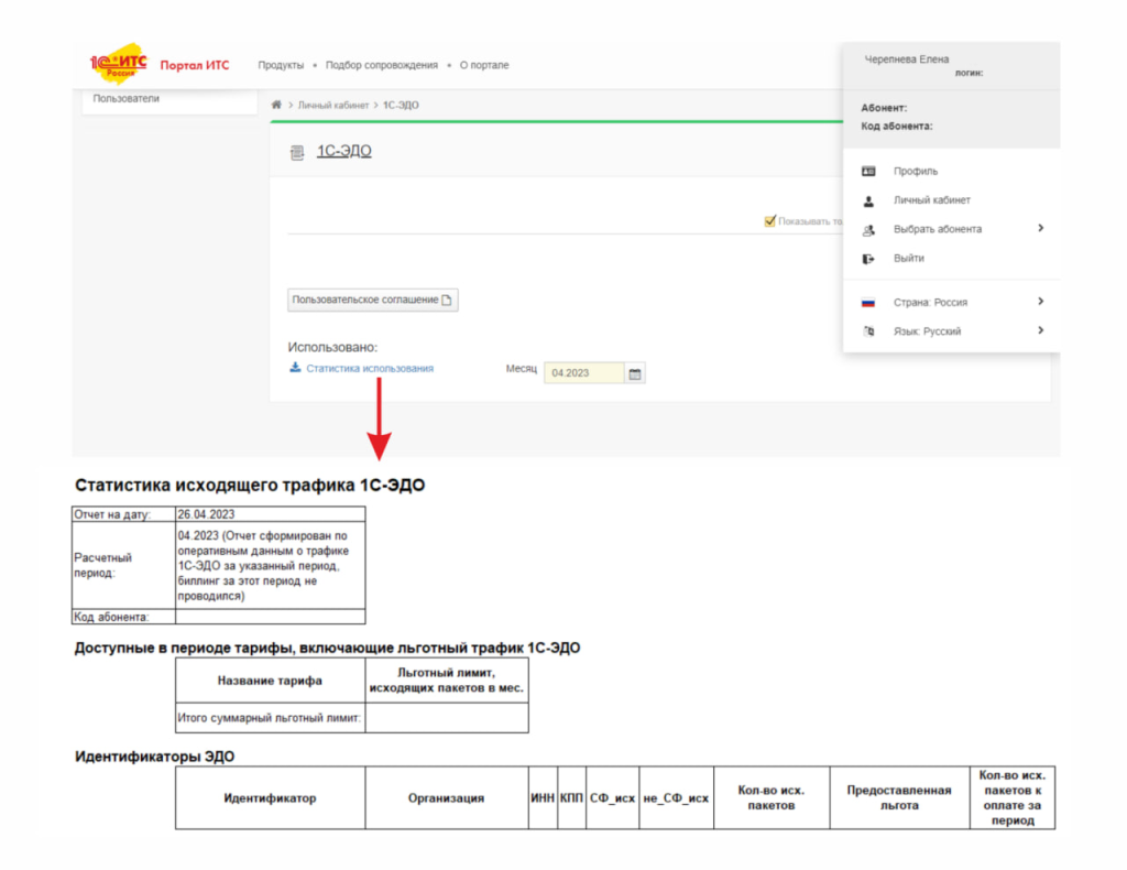 Новые возможности 1С-ЭДО: в личном кабинете доступна детализация трафика